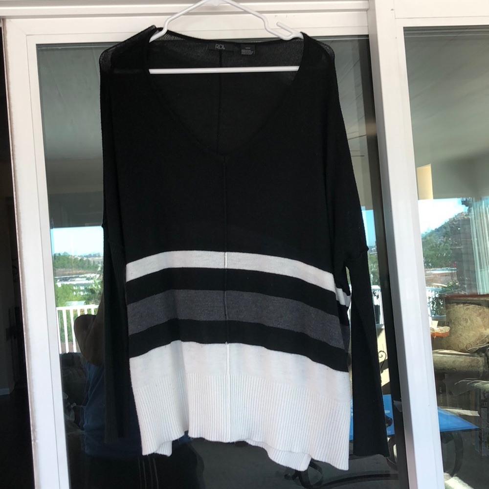Slouchy Scooped V Neck Sweater